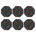 thumbnail image 2 of Disketp Space D Funny Coasters,6 Pcs Leather Coasters with Holder, Perfect Housewarming Hostess Gifts,Protect Furniture from Water Marks Scratch and Damage,Octagon, 2 of 7