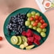 thumbnail image 5 of Bandeja Divisora de Plástico para Frutas | Bandeja de 3 Compartimentos para Refrigerios y Dulces con Base Antideslizante | Bandeja Blanca y Verde para Servir En Casa, Mesas de Centro, Fiestas, Reunio, 5 of 6
