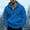 Blue, variant on YLSDY Men's Fuzzy Sherpa Hoodies Quarter Zip Pullover Sweatshirts Long Sleeve Sport Winter Warm Hooded Outwear with Pocket Black L