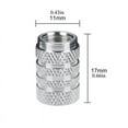 thumbnail image 3 of DSYCAR 4Pcs Silver Car Tire Valve Stems Cap Knurling Style Tire Valve Cap Aluminum Tire Wheel Stem Air Valve Cap for US Schrader, 3 of 10