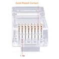 thumbnail image 2 of Conectores RJ45 Cat6 W-NECTOUN, paquete de 100 unidades, 3 puntas, chapados en oro, 2 of 6