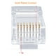 thumbnail image 2 of Conectores RJ45 Cat6 W-NECTOUN, paquete de 100 unidades, 3 puntas, chapados en oro, 2 of 6