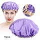 thumbnail image 4 of Gorro de ducha impermeable, 10 unidades de gorro de ducha para mujer, cubierta de ducha, gorro de baño, tecnología avanzada, 4 of 8
