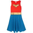 thumbnail image 3 of DC Comics Womens Red Sleeveless Skater Dress, 3 of 5