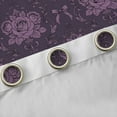 thumbnail image 4 of Feelyou Purple Romantic Rose Black Out Curtains, Damask Curtains Pack of 2 (42x63 Each), 4 of 6