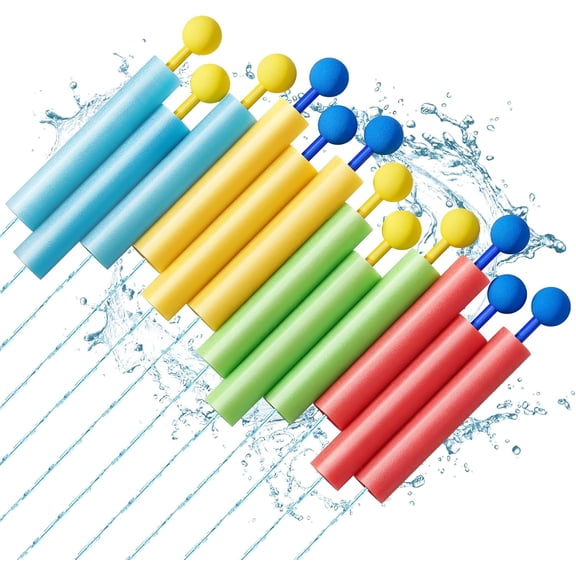 12 Pack Castle Water Gun, Super Water Blaster Soaker Foam Squirt Guns Bulk Beach Pool Outdoor Toys Summer Party Family Games for Adults