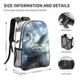 thumbnail image 4 of Honeii Fantasy Swan Yacht Design Print Clear Backpack Heavy Duty Transparent Bag 17" See Through BookBag for Women Men Adults Work Festival Sports Travel, 4 of 7