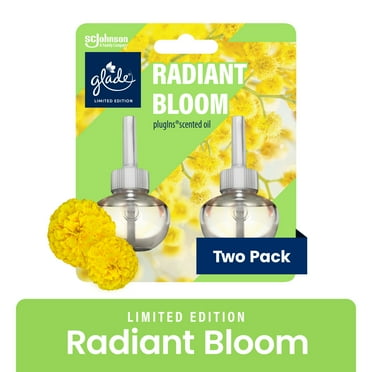 Glade PlugIns Scented Oil Air Freshener, Radiant Bloom Limited Edition, 1.34 oz Total, 2 Refills