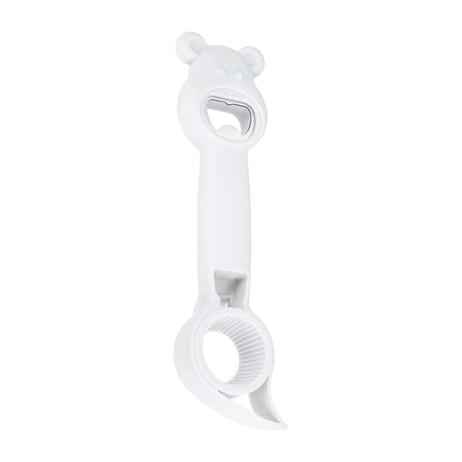 Tongina 2xMultifunctional Bottle Opener Can Opener Comfortable Grip, Save Labors, Protect Nail, Lids Remover, Jar Opener for Restaurants, Camping, Household , white, 4 Pcs