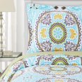 thumbnail image 4 of Nyah Luxury Microfiber King/Calking Size, Over-Sized 3pc Quilt Set, 110-Inch Wide x 96-Inch Long Coverlet, 4 of 4