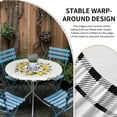 thumbnail image 2 of Summer Yellow Lemon Round Tablecloth for 45-54 Inch Tables, Fitted Table Cover with Elastic Edge, Black Buffalo Plaid Farmhouse Waterproof Outdoor Table Cloth Protector for Patio Garden Dinner Picnic, 2 of 9