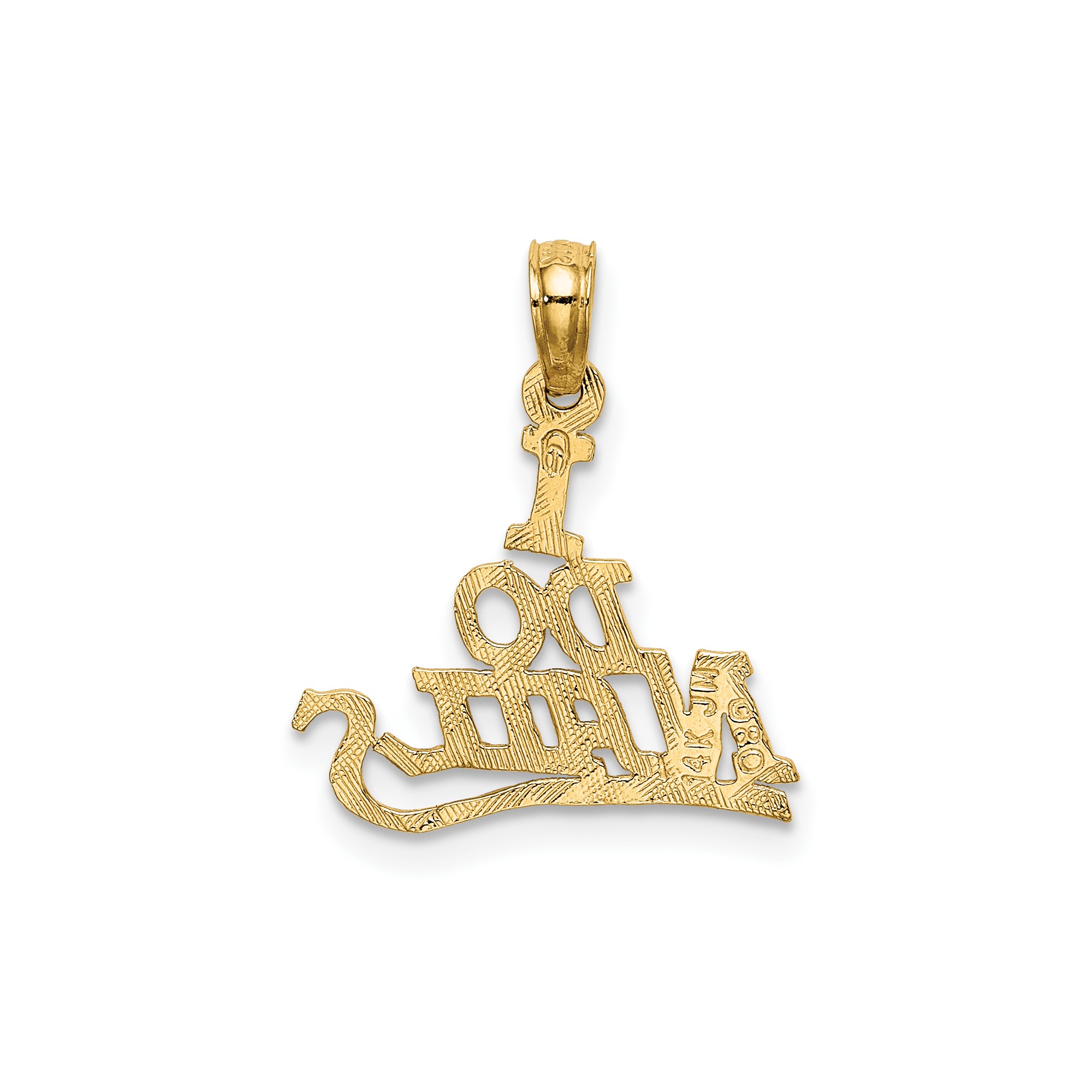 14k Yellow Gold I Do Nails Pendant for Women, Bold Statement Necklace Charm for Nail Technicians, Salon Jewelry for Beauty Professionals, Career Pride Accessory