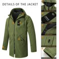 thumbnail image 4 of Men's Casual Fashion Windbreaker Coat-Lightweight Mid-Length Jacket with Adjustable Hood & Two Large Pockets, 4 of 6