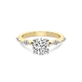 thumbnail image 5 of IGI Certified 4 Carat Round Shape Lab Grown Diamond Engagement Ring | 14K Yellow Gold | Sheryl Marquise Side Stone Diamond Ring | FG-VS1-VS2 Quality Friendly Diamonds, 5 of 7