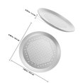 thumbnail image 2 of UPOUART 2Ud Pizza Grill Pan De Metal Perforado Para Cocina Excelente Distribución De Calor Plata, 2 of 8