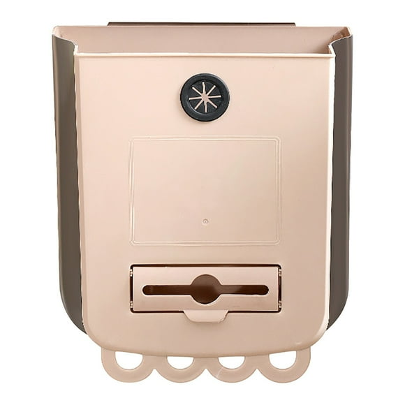 PRETXORVE Household Folding Trash Can Wall-mounted Punch- Trash Can Large Kitchen Storage High-looking Hanging Trash Basket