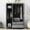 68" Gray, variant on Hemvt 3-Door Bedroom Wardrobe with Locking Drawer and 2 Storage Drawers, MDF Armoire Closet, Hanging Rail and Shelves, Contemporary Free-Standing Design for Small Bedrooms, Gray