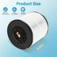 thumbnail image 3 of 2 Pack H13 True HEPA Filter Replacement Compatible With MOOKA B D02L M05 Air Purifier, 3 of 5