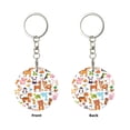 thumbnail image 2 of Naloa Animal Cartoon Style Print Round Keychain Keychain Key Ring, Key Tag, Key Chain Bulk for Gift Accessories (Round), 2 of 7