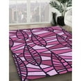 thumbnail image 2 of Ahgly Company Indoor Square Patterned Deep Mauve Purple Area Rugs, 7' Square, 2 of 6