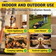 thumbnail image 7 of ZAZFO 25ft 10 Gauge Extension Cord, 3 Prong 5-15P to 5-15R, SJTW with Power Indicator Light, Heavy Duty Flexible Durable, Orange Waterproof for Outdoor Use, 7 of 7