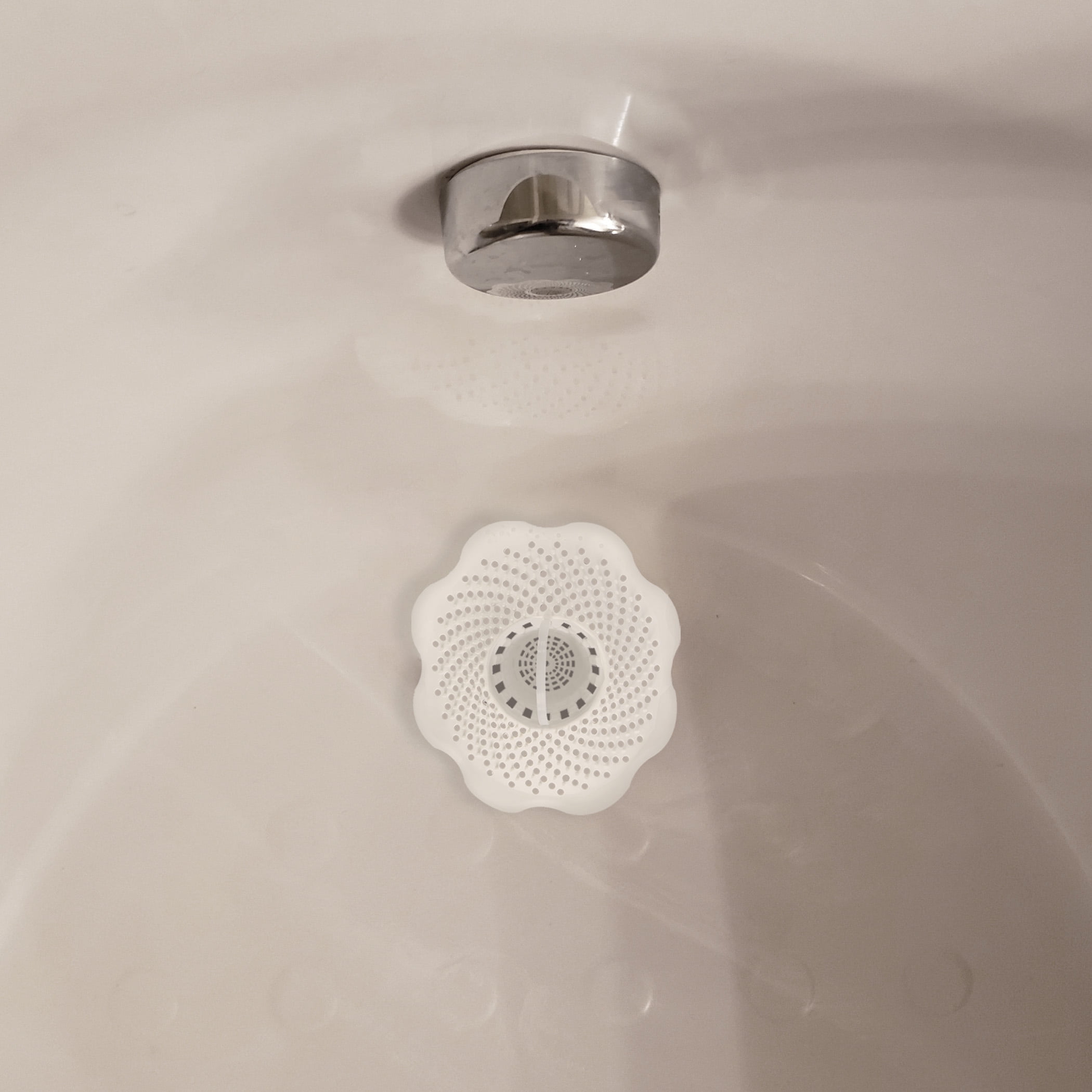 Danco Hair Catcher for Bathroom Bathtub Strainer, White, 10306 (Bathtub -  In-drain Set of 3)