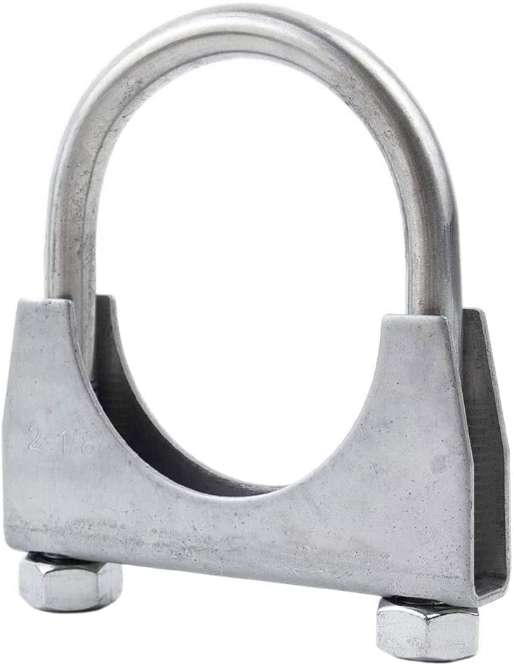 2.75 Stainless Steel Heavy Duty Saddle Style U-Bolt Muffler Clamps with Multiple Uses 