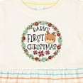 thumbnail image 4 of Inktastic Baby's First Christmas with Reindeer Girls Baby Dress, 4 of 5