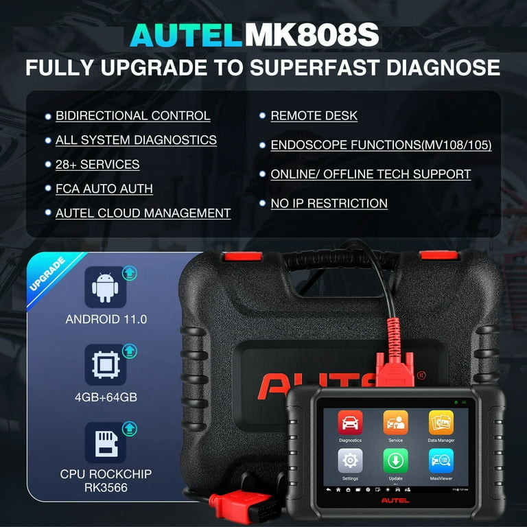 Autel MaxiCOM MK808 Bidirectional Scan Tool Car Diagnostic Scanner Key  Coding US