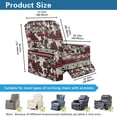 thumbnail image 3 of Renewold American Tribal Cow Print Red Cover for Recliner with Foot Rest Washable Couch Cover Reclining 4 Pieces Anti-Slip Lazy Boy Recliner Chair Protector for Pets, Cats, Kids, 3 of 8