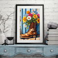 thumbnail image 2 of Diamond Art Painting Kit Adult DIY Full Diamond Boots Flower Diamond Art Kit Adult Beginner, 5D Paint with Diamond Picture Gemstone Art Painting Craft Kit Home Decor Gift 12x16 inches, 2 of 9