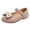 Pink, variant on GiLiling Girls' Mary Jane Flats, Pearl Bow Toe Hook-and-Loop Strap, TPR Non-Slip Sole PU Leather Flats School Parties Weddings Footwear (Pink, 4.5-5 Years)
