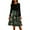 Army Green, variant on Christmas Dresses for Women Women's Fashion Round Casual Slim Fit Christmas Print Large Swing Long Sleeve Dress for Holiday Party,Army Green,L