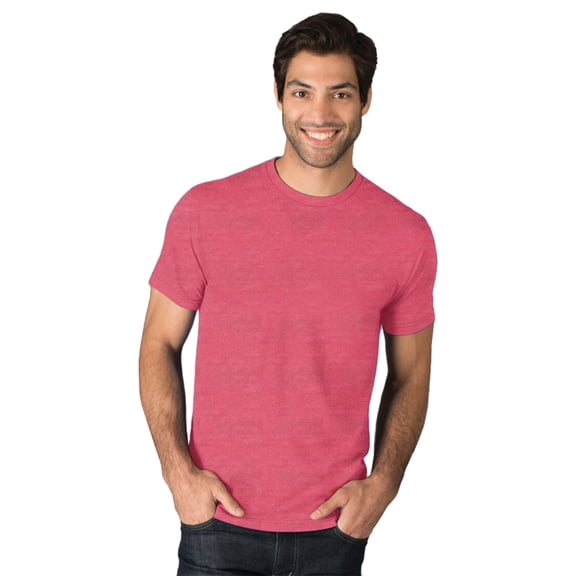 BlueGeneration Adult Triblend Short Sleeve Crew Neck Tee - Red Extra Small Solid