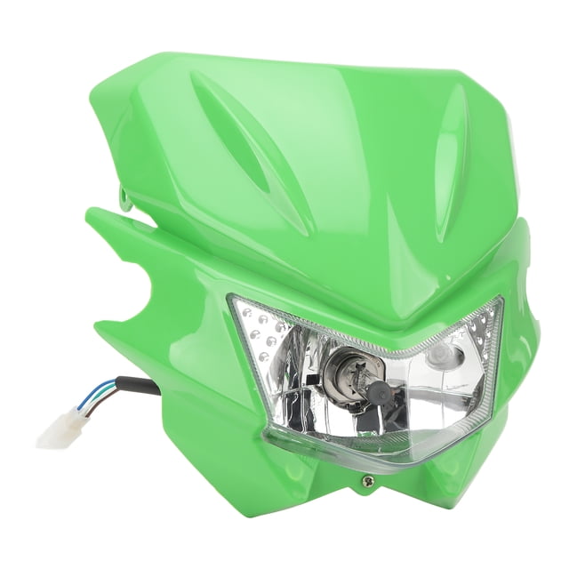 Motorbike DRL Headlight, Adjustable DC12V Motorcycle Front Headlight Simple Installation Reliable Safe Driving LED For Dirt Bike MX Motocross Enduro Motorcycle Black,White,Green