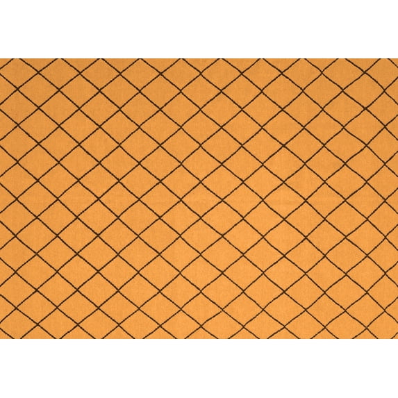 Ahgly Company Indoor Rectangle Abstract Orange Contemporary Area Rugs, 8' x 10'