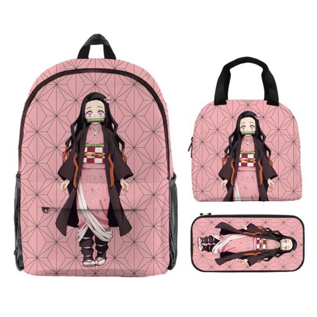 YB1 Demon Slayer Mochila Estuche Para Lápices Estudiantes Niños Gran Capacidad Transpirable Impermeable Nezuko Mujeres Hombres BY1