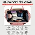 thumbnail image 6 of Baby diaper bag, backpack style diaper bag, baby travel bag, multi-functional waterproof baby bag with USB charging port and stroller straps,(Pink)., 6 of 6