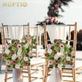 thumbnail image 3 of Flower Candle Rings for Centerpieces: 13.4 Inch Artificial Rose Wreath for Wedding Party Christmas - Dusty Rose & White Wreaths for Spring Summer Front Door Porch Table Decor 2 Pcs, 3 of 14