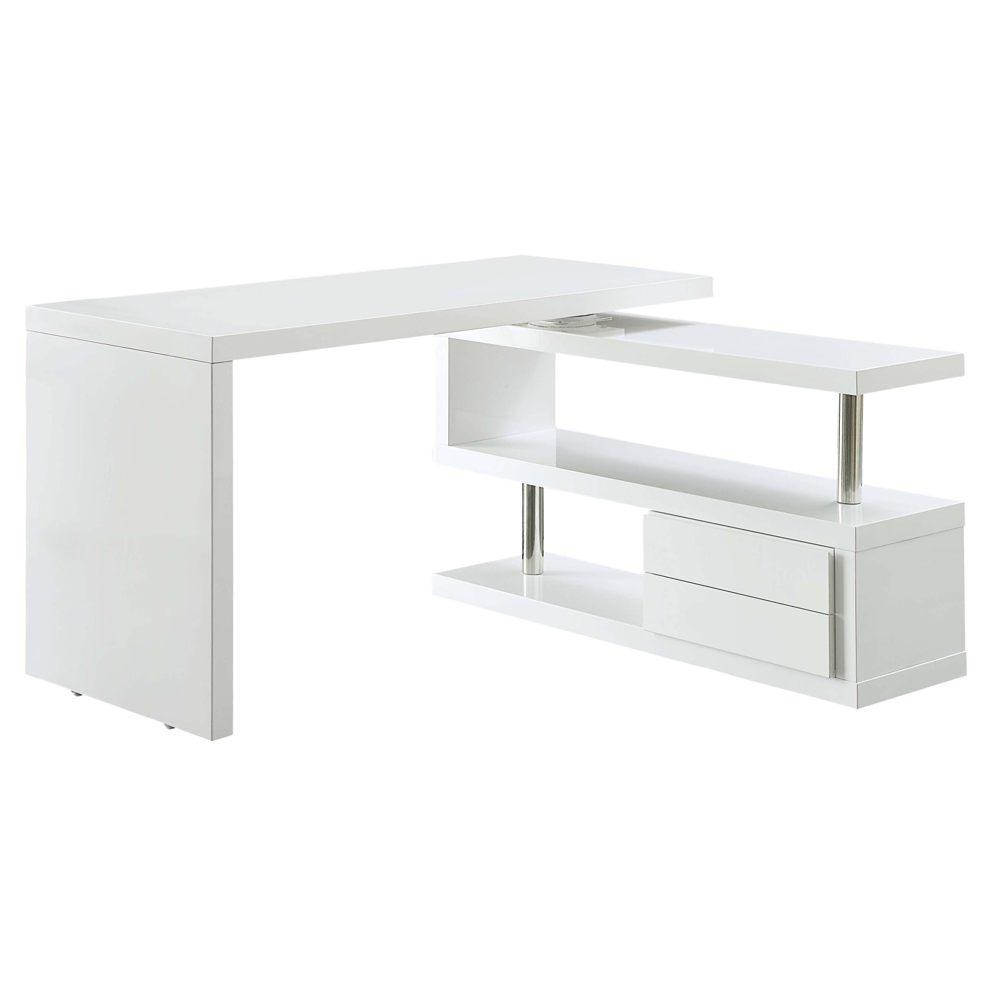 white gloss finish desk