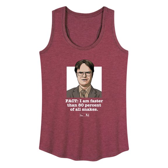 The Office - Dwight Fact Faster Than 80 Percent All Snakes - Women's Racerback Tank Top