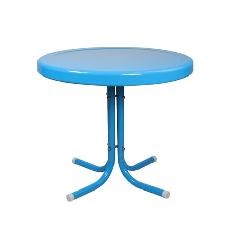 21 75 Turquoise Blue Retro Outdoor Patio Side Table Canada 21 75 Turquoise Blue Retro Outdoor, Vintage Metal Patio Side Table