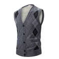 thumbnail image 2 of Mens Sweaterautumn and Winter Fashion Casual Printed Pocket Knitted Wool Cardigan Vest Sweater Vest, 2 of 6