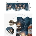 thumbnail image 5 of Christmas Snowman Christmas Tree Window Valance Curtain Kitchen Cafe Short Curtains Living Room Tie-Up Valance Curtain, 5 of 6