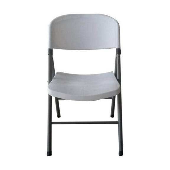 BTEXPERT White Plastic Folding Chair Steel Frame Commercial High Capacity Event Chair Set Office Wedding Party Picnic Kitchen Dining Church School