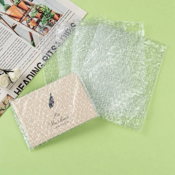 Plastic 100 pc Plastic Out Bags Cushion Wrap Pouches for Mailing and Packaging Clear 10x8cm