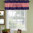 thumbnail image 3 of American Flag Curtain Valances for Windows, Kitchen Valance Window Treatments Panel 2 Pack, Independence Day Red Blue Star Striped Rod Pocket Short Curtains for Bathroom Bedroom 42 x 18 Inch, 3 of 8