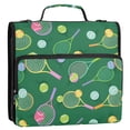 thumbnail image 5 of FORMRS Zipper Binder with Shoulder Strap 2-inch Ring 500 Sheet Capacity File Bag, Green Tennis Pattern, 5 of 5