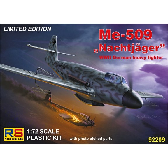 Me 509 Nachtjger, experimental German fighter (1/72 model kit)