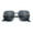 All Black, variant on Womens Jaguar Head Stud Half Rim Metal Rim Oversized Rectangle Sunglasses Gold - Brown